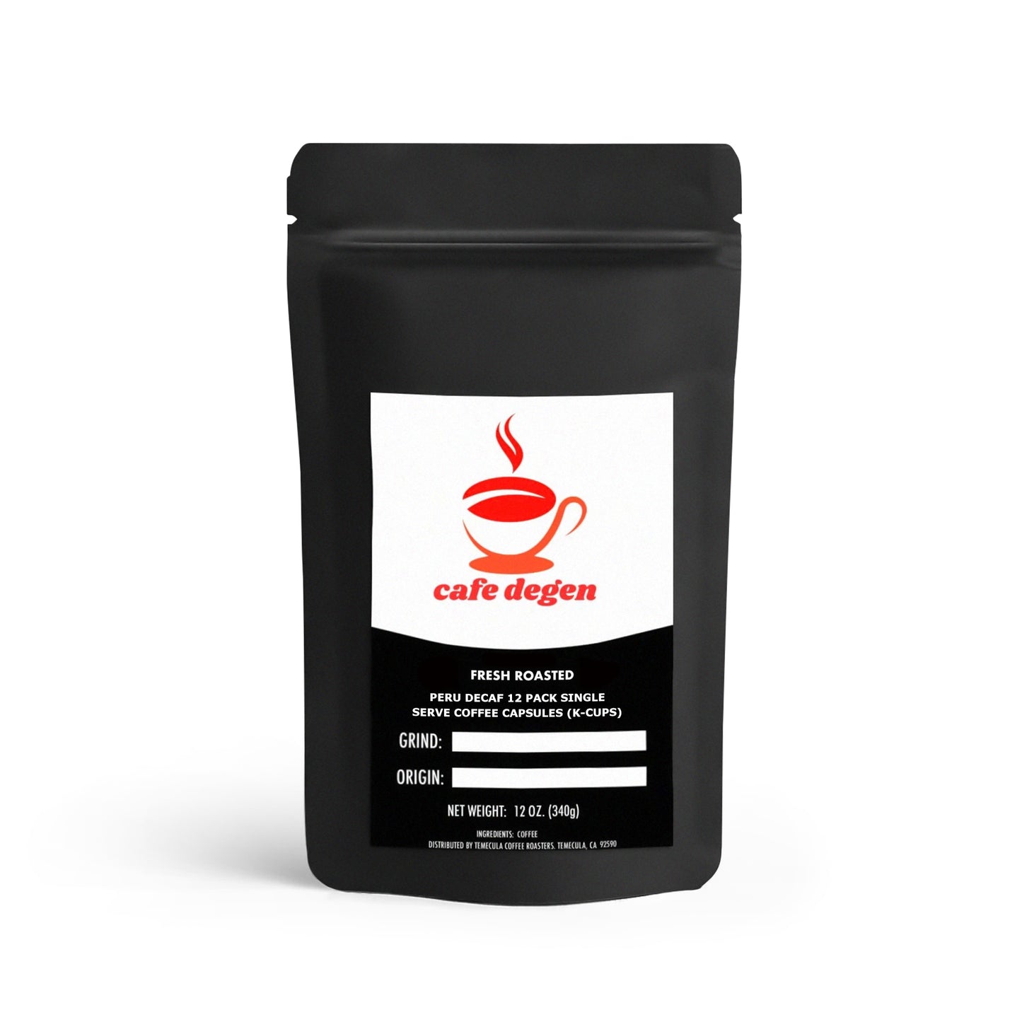 Peru Decaf 12 Pack Single Serve Coffee Capsules (K-Cups)